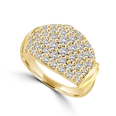 Ring  pave ring with round pieces