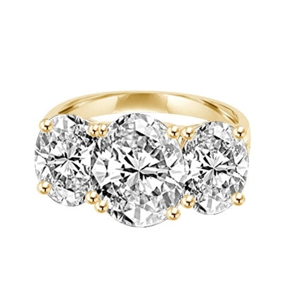Three stone Jaw dropping oval DE stone ring