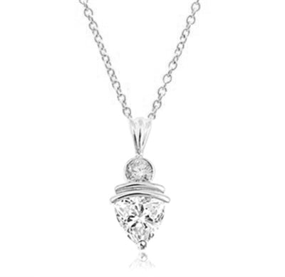 2.5 ct Saphhire round and trilliant stone pendant
