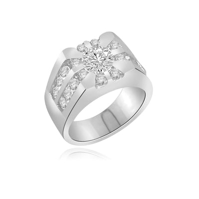 0.75 ct Paladin -Majestic Mans ring in silver