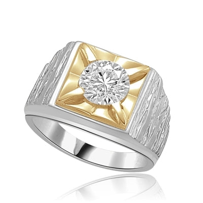 Play-Mans heavy ring with a 2.0 cts in silver