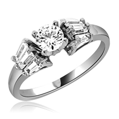 Stylish thin band ring in silver