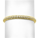 Fantastic Diamond Essence bracelet In 14K Gold Vermeil. This best selling bracelet boasts of heavy gold setting with approximate 3.5 Cts. T.W of Diamond Essence Masterpieces.