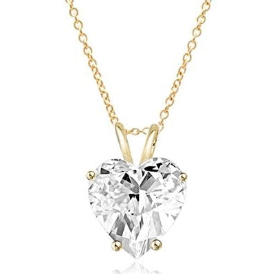 1 ct heart-cut Diamond stone in Gold Vermeil
