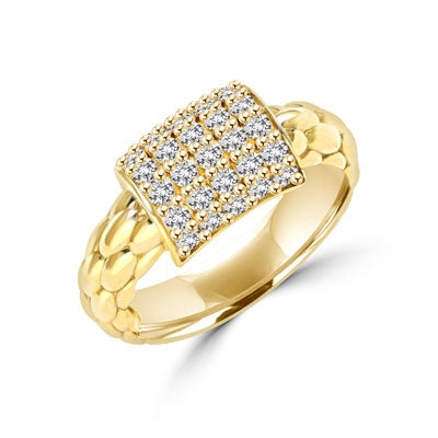 A beautiful Companion Ring to the bangle bracelet, with 3.0 Cts. Round Diamond Essence masterpieces adorning the elegant antique style band.