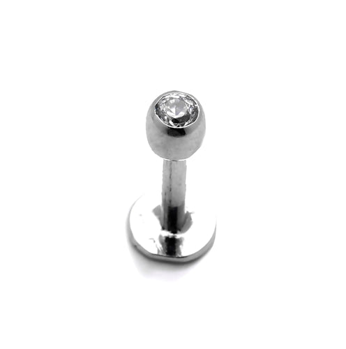 Diamond Essence 14K Solid White Gold Chin Jewelry, 0.10 Ct.T.W.