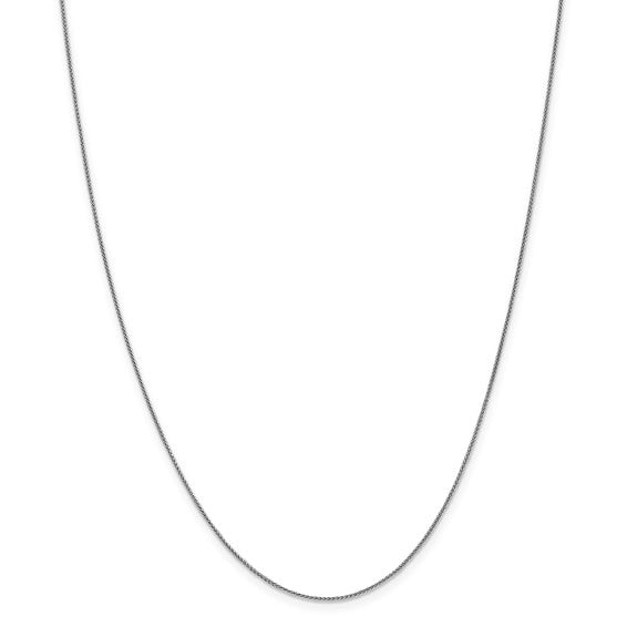 14k solid white gold 0.80mm Wheat Chain