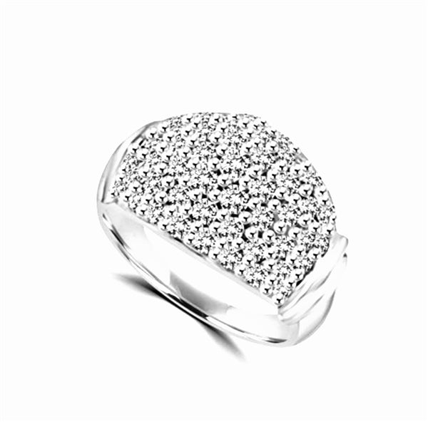 Ring  pave ring with round pieces