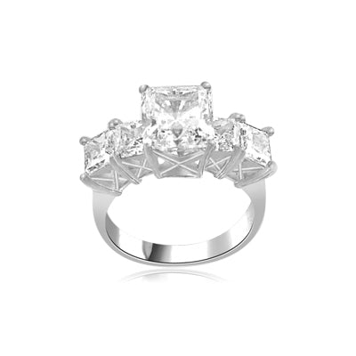 2ct Princess cut Diamond Masterpiece ring in yellow gold