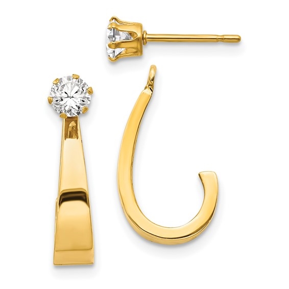 1/4ct tw Diamond Earring Jackets in 10K White Gold EDJA01517 - Ramsey's  Diamond Jewelers