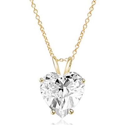 Details about   1CT Heart Cut Diamond 14K Yellow Gold Over Women's Vintage Heart Shape Pendant