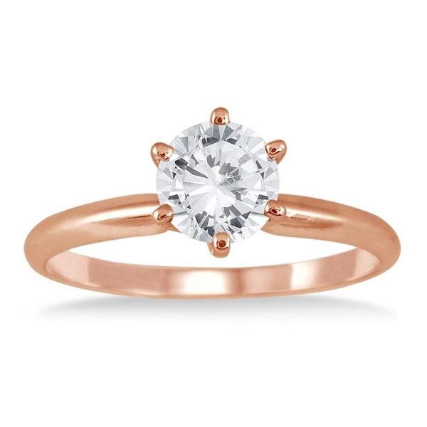 Simulated Diamond Ring in Rose Gold Tone - 6021679 - TJC