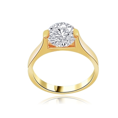 Tension Set Solitaire Ring
