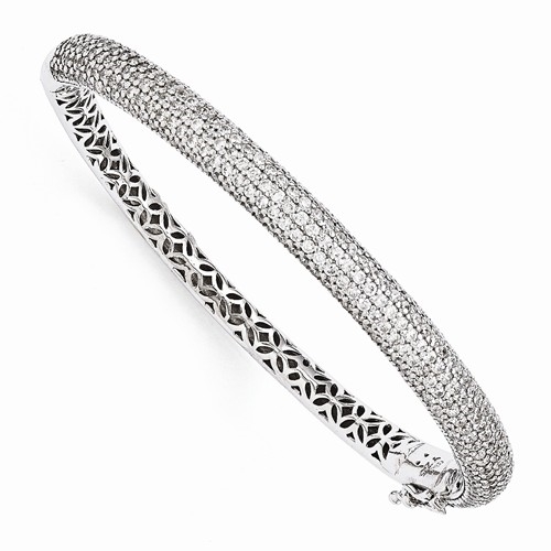 18K White Gold Bangles For Women, Raw Diamond Bracelets, Braclet For W –  peardedesign.com