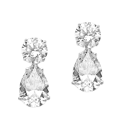 Showroom of Trio tear drop hanging mini chandlier earring in 32 cents  diamonds | Jewelxy - 236233