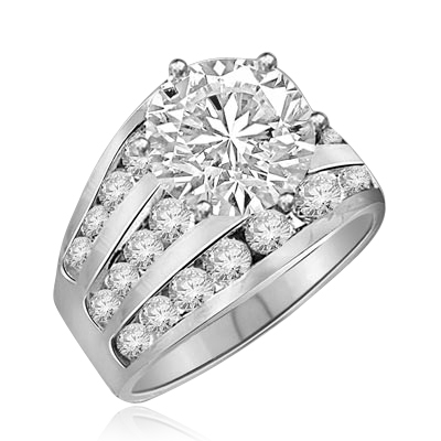 Stunning 1/4 CT 10-Stone 14K Gold Diamond Channel Wedding 